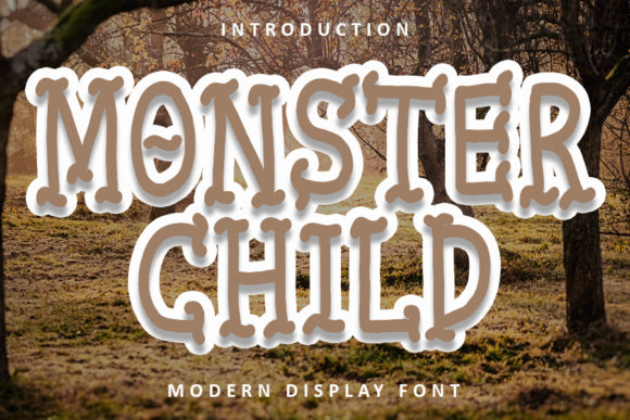 Monster Child: A Trendy Display Font for Creative Projects